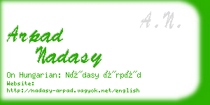 arpad nadasy business card